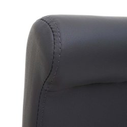 Barstole - 2 stk med mat gr lder, lyse trben, fodsttte og hj ryg