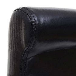 Barstole - 2 stk med sort lder, mrke trben, fodsttte og hj ryg