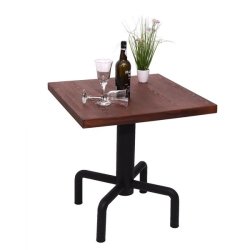 Firkantet cafebord - bistrobord 73x70x70cm - mrkebrunt trbord
