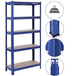 Lagerreol - v�rkstedsreol - bl� st�lreol 150 x 75 x 30