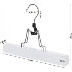 Buksebjler i tr - 12 stk bukseklemme bjler med filt - 25 cm