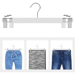 Buksebjler i tr - justerbare 8-pak bukseklemme bjler - 34 cm