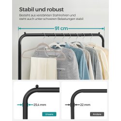 T�jstativ p� hjul - t�jstativ med hylde og t�jstang