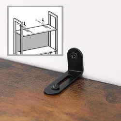 Reol - bogreol i industrielt design - rustik brun 165 x 62 x 24