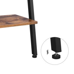 Stigereol med hylder - bogreol - rustik brun 186 x 64 x 34