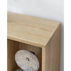 Bogreol - reol i industrielt design - eg brun 50x24x80