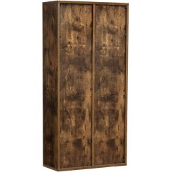 Rumdeler - bogreol i industrielt design - rustik brun 50x24x106