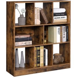 Reol - rumdeler - fritstende bogreol - rustik brun 100 x 97,5