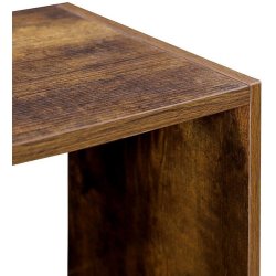 Reol - rumdeler - fritstende bogreol - rustik brun 100 x 97,5