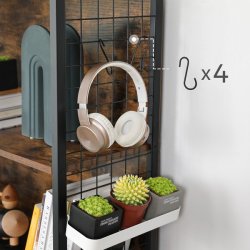 Reol - bogreol i industriel stil - rustik brun 155 x 74 x 30