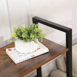 Bogreol - reol i industrielt design - rustik brun 120 x 66 x 30