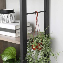 Reol - bogreol i industrielt design - gr beige 154,5x74x30