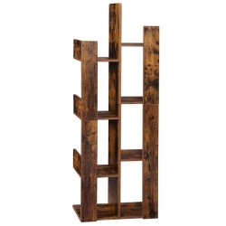 Reol - bogreol i industrielt design - rustik brun 140 x 50 x 25