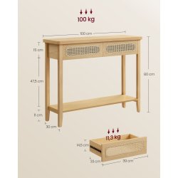 Konsolbord i boheme stil - Boho Chic sidebord - eg beige