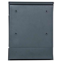 Postkasse med avisr�r - brevkasse med avisholder - antracit