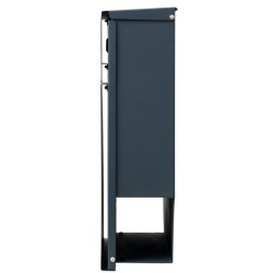 Postkasse med avisr�r - brevkasse med avisholder - antracit