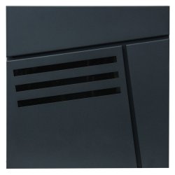 Postkasse med avisr�r - brevkasse med avisholder - antracit