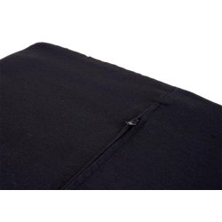 Siddeb�nk med sort hynde og 2 tr�kasser - b�nk med opbevaring - brun