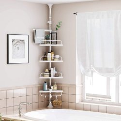 sjældenhed hjemmelevering afregning Brusestativ - hjørne brusehylde til badeværelse 95-300 cm - Opbevaring -  Daily-Living.dk