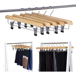 Buksebjler i tr - justerbare 8-pak bukseklemme bjler - 35,5 cm