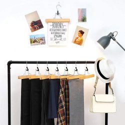 Buksebjler i tr - 12 stk bukseklemme bjler med filt - 25 cm