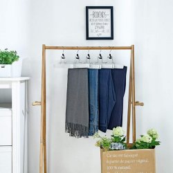 Buksebjler i tr - 12 stk bukseklemme bjler med filt - 25 cm