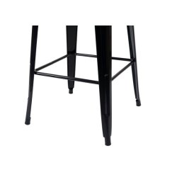 Cafebord med bordplade i tr - fransk bistro bord - 107x60x60cm ~ sort