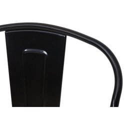 Fransk bistro stol - metal spisestol og cafestol - 2 stk sort stabelbar