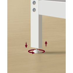 Skrivebord med 2 hylder - computerbord - hvid 120 x 60 x 75