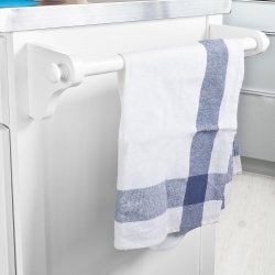 Kkken p hjul, kkkenvogn med skuffer, hvid 133x48,5x95