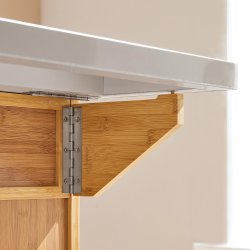 Kkken p hjul, kkkenvogn med skuffer, brun 115x46-71x92