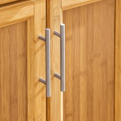 Kkken p hjul, kkkenvogn med skuffer, brun 115x46-71x92