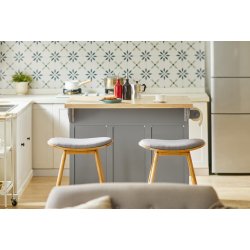 K�kken� p� hjul, k�kkenvogn med udtr�kkelig bordplade, gr�