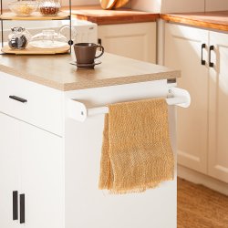 K�kken� p� hjul med skuffer og skabe, multifunktionel, hvid