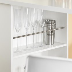 Barbord - smart hjbord med opbevaring - hvid 112x57x106 cm