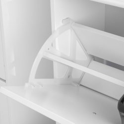 Skoskab med 2 skabe til sko med vippefunktion og lge - hvid