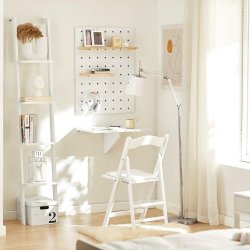 Klapbord - kompakt multifunktionelt bord til sm rum - hvid