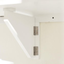 Klapbord - kompakt multifunktionelt bord til sm rum - hvid