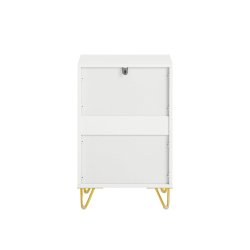 Bord med 3 skuffer - sengebord, natbord, sidebord - hvid