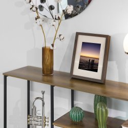 Konsolbord - slankt sidebord - smalt entrbord - mrkebrun 120x30x80