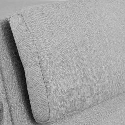 Gyngestol i birketr� og gr� stof med justerbar fodst�tte