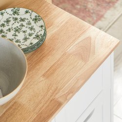 K�kkenvogn med skuffer, k�kken� med hylder, hvid 67 x 37 x 84