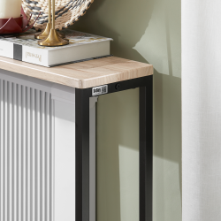 Konsolbord, sidebord til entre og stue, lysebrun 120x20x80