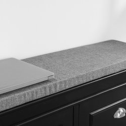 Skoskab til sko - skobnk med hynde - entrebnk - sort 1042452