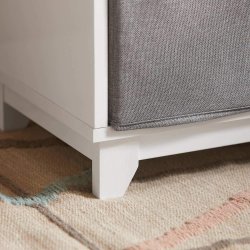 Bogreol med hylder og kurve - moderne reol - hvid 63x28x80