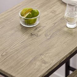 barbord med barstole, barbordss�t, beige tr� look 89x45x87