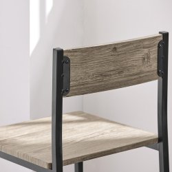 barbord med barstole, barbordss�t, beige tr� look 89x45x87