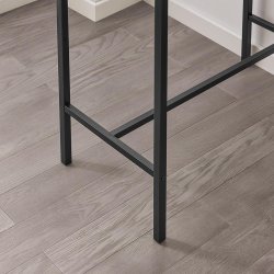 barbord med barstole, barbordss�t, beige tr� look 89x45x87