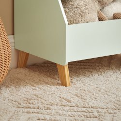 Brnebogreol med hylder, legetjsopbevaring, grn 60x36x89