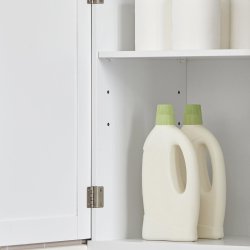 Hjskab, hjt badevrelsesskab med skuffe, hvid 40x35x161 cm